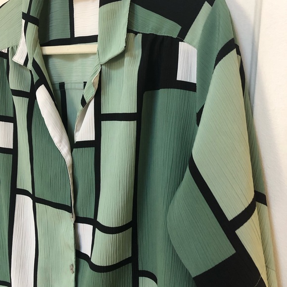 Vintage Allison Daley Textured Short Sleeve Blouse - Picture 3 of 5